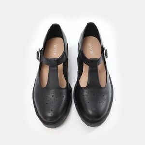 Black Wydr Studios Gwen T-Strap Mary Janes, 10 WW